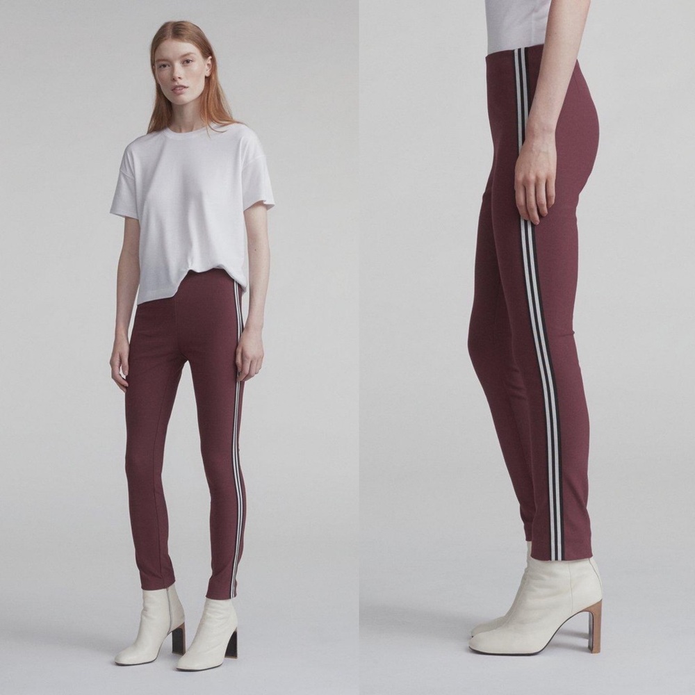 rag & bone Red and Brown Straight Leg Pants